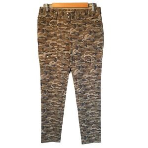 Anatomie Karo Camo Cargo Pants Womens Small Green Slim Fit Mid Rise Grunge Edgy